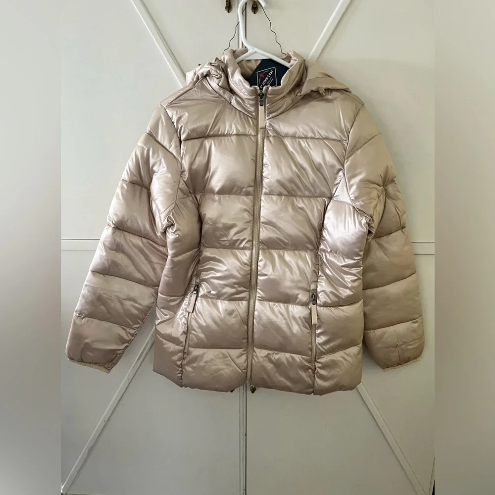 Saint John’s Bay women’s removable hood mid weight puffer jacket. NWT - Picture 1 of 5
